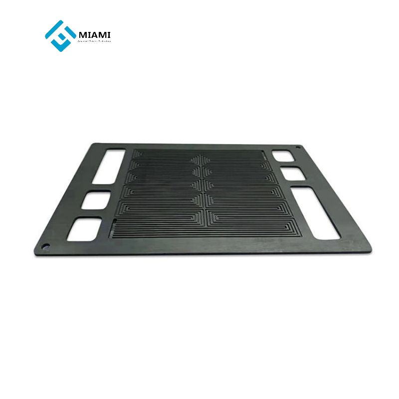 Plaque de graphite d'électrolyse Plaque bipolaire de graphite de qualité industrielle